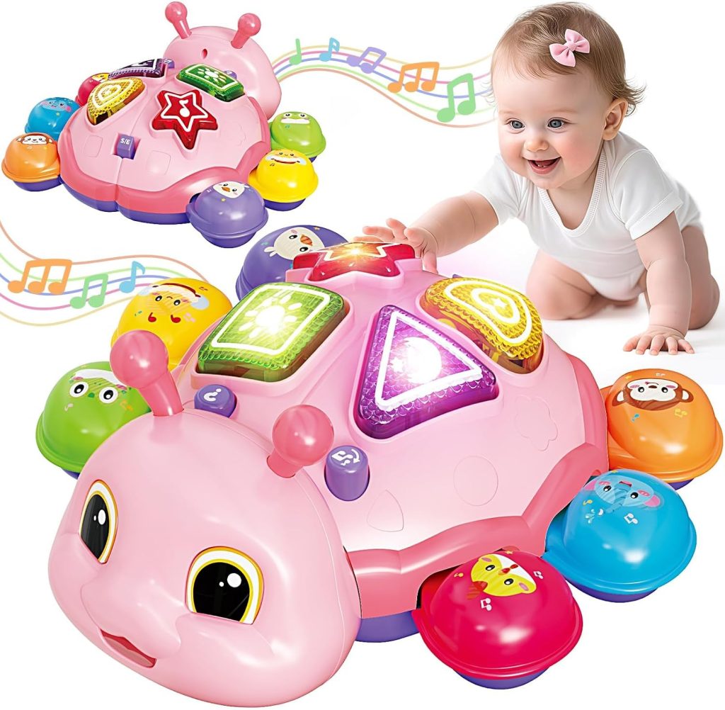 Baby Toys for 12 Months, Musical Crawling Infant Toys with Lights Sounds