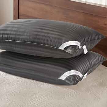 Basic Beyond Bed Pillows for Sleeping – King Size Pillows Set of 2 – Luxury Hotel Collection Down Alternative Pillows, Black, 20×36 Inches