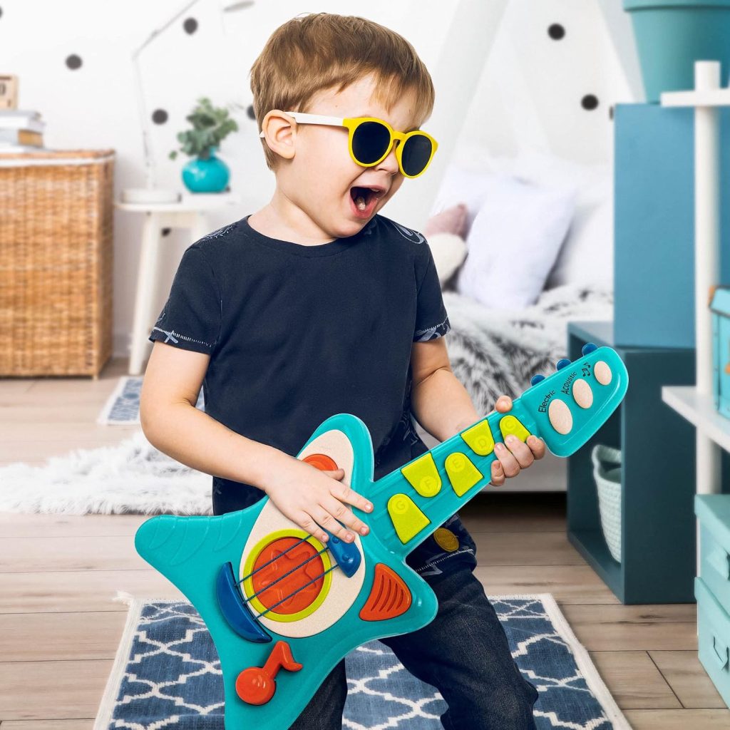 Battat Lil’ Rockers with Songbook, 3 Modes, Musical Guitar Toy, 2+ Years