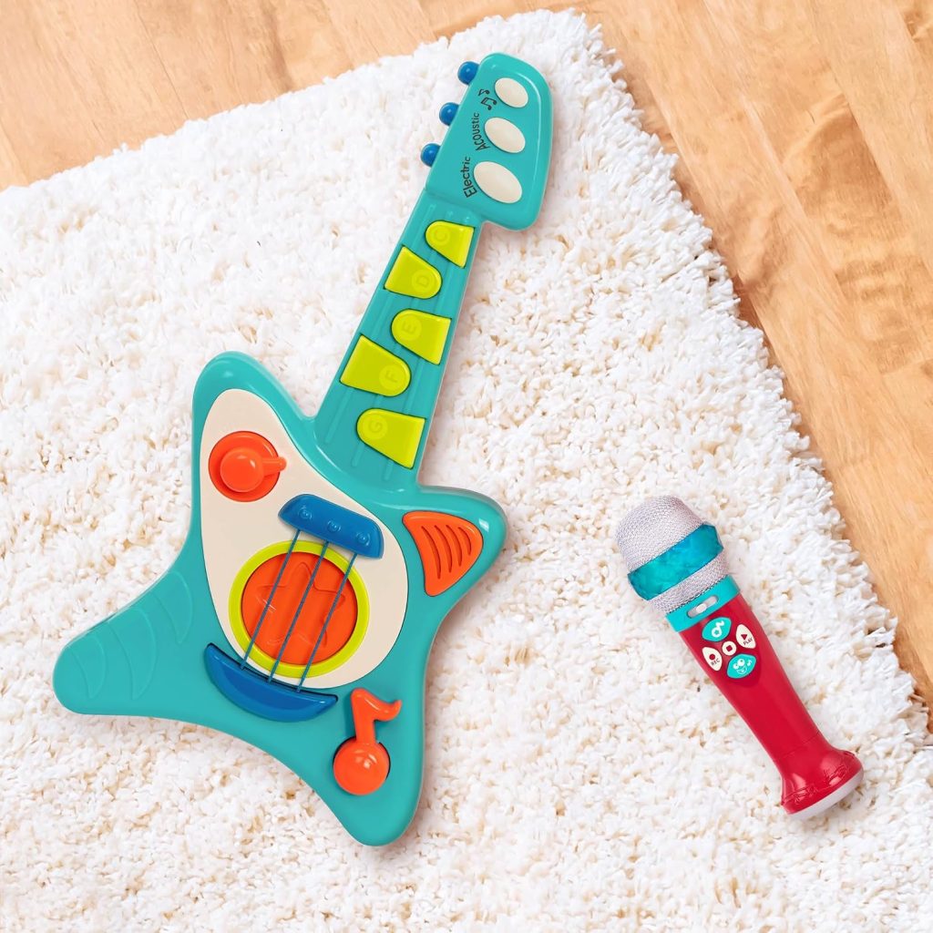 Battat Lil’ Rockers with Songbook, 3 Modes, Musical Guitar Toy, 2+ Years