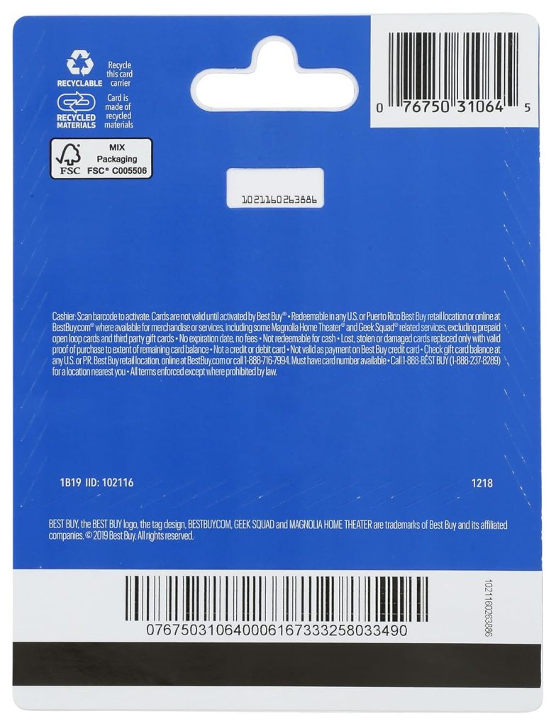 Best Buy Physical Gift Card