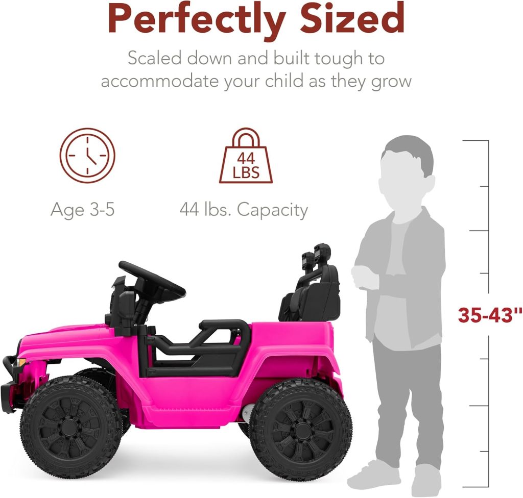 Best Choice Products 12V Kids Ride-On Car with Parent Remote – Bold Pink