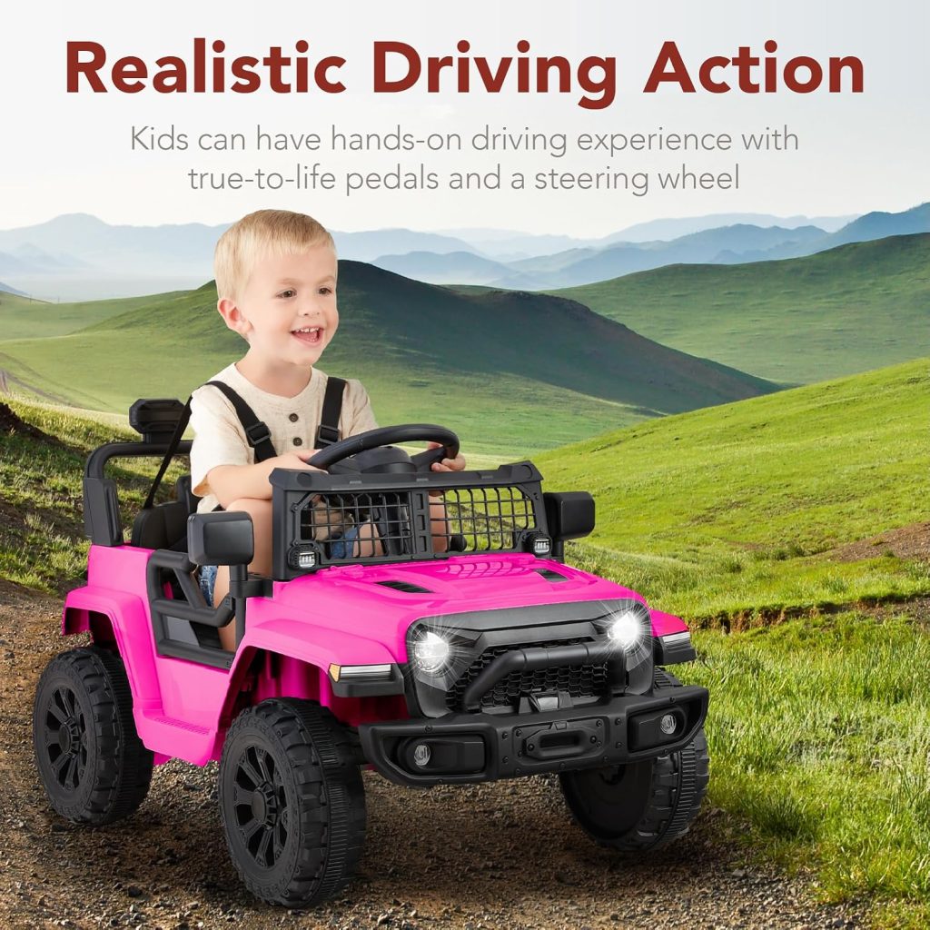 Best Choice Products 12V Kids Ride-On Car with Parent Remote – Bold Pink