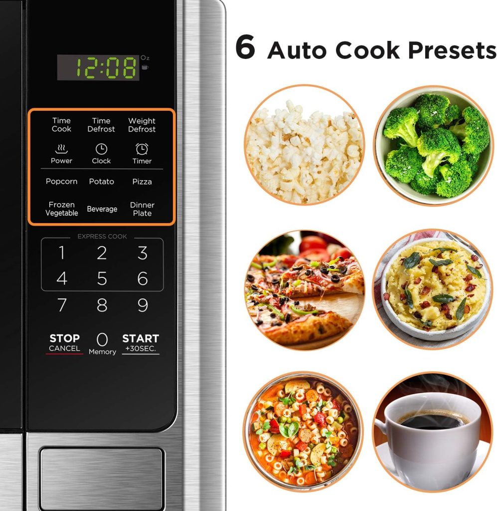 BLACK+DECKER Countertop Microwave Oven, 0.9 Cu.Ft, 900W, Stainless Steel