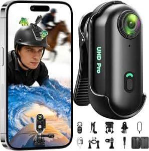 Body Camera 4K, Mini Vlogging Camera WiFi, Underwater Action Camera Bodycam