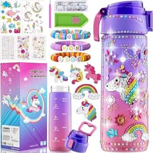 BOOH Gifts for Girls 4-12, Decorate Your Own Water Bottle Kits for Girls