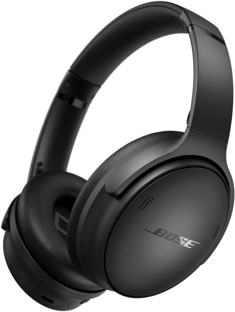 Bose QuietComfort Headphones – Wireless Bluetooth Headphones, Active Over Ear Noise Cancelling and Mic, USB-C Charging, Deep Bass, Up to 24 Hours of Playtime, Black