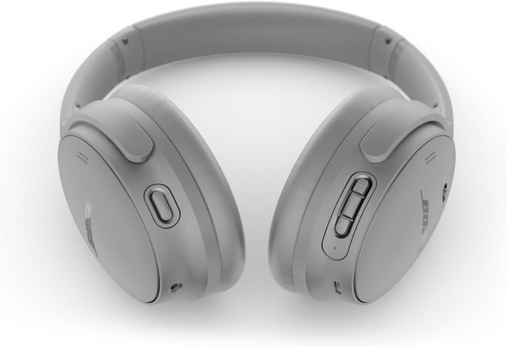 Bose QuietComfort Headphones – Wireless Bluetooth Headphones, Active Over Ear Noise Cancelling and Mic, USB-C Charging, Deep Bass, Up to 24 Hours of Playtime, Moonlight Grey – Limited Edition Color