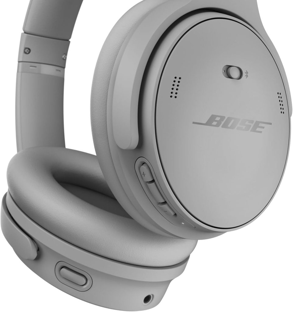 Bose QuietComfort Headphones – Wireless Bluetooth Headphones, Active Over Ear Noise Cancelling and Mic, USB-C Charging, Deep Bass, Up to 24 Hours of Playtime, Moonlight Grey – Limited Edition Color