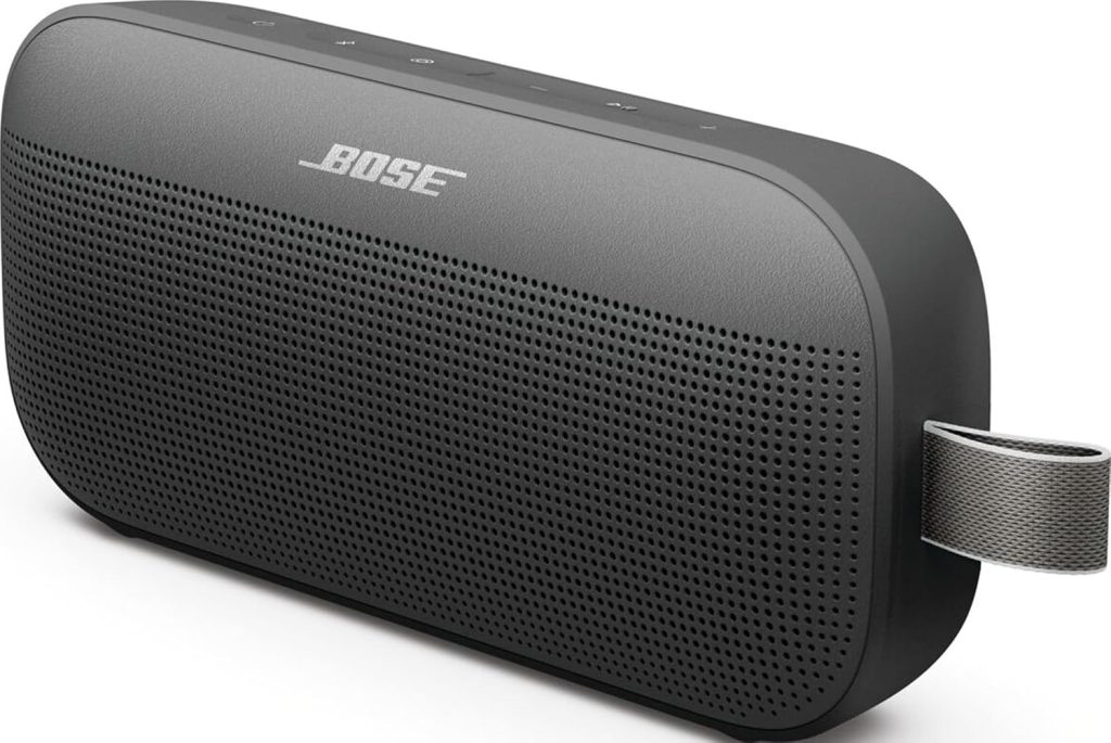 Bose SoundLink Flex Bluetooth Speaker (2nd Gen) – Portable Outdoor Speaker with Hi-Fi Audio, Waterproof and Dustproof, USB-C, Up to 12 Hours Battery Life, Black