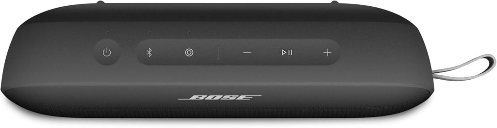 Bose SoundLink Flex Bluetooth Speaker (2nd Gen) – Portable Outdoor Speaker with Hi-Fi Audio, Waterproof and Dustproof, USB-C, Up to 12 Hours Battery Life, Black
