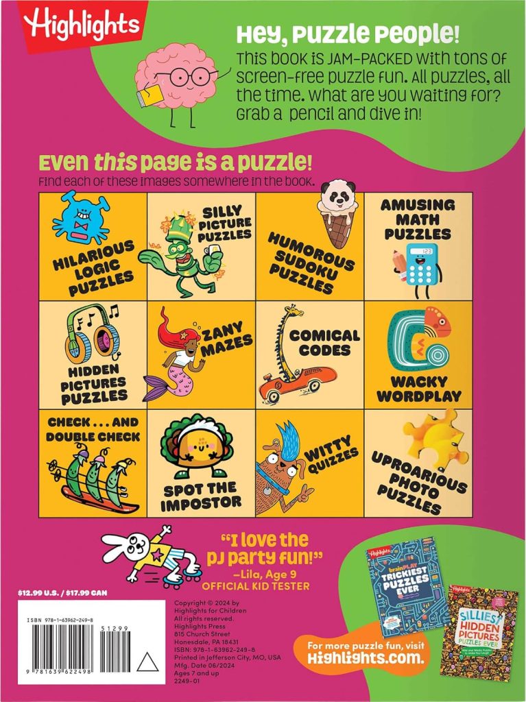 brainPLAY Funniest Puzzles Ever: Over 200 Super Silly Brain Games, Wacky Activities and Hilarious Puzzles, Funny Gift for Kids Ages 7 and Up (brainPLAY Puzzle Books)