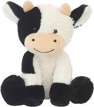 BSVOME 9 inches Cow Stuffed Animal Soft Plush Cute Cow Doll for Boys Girls