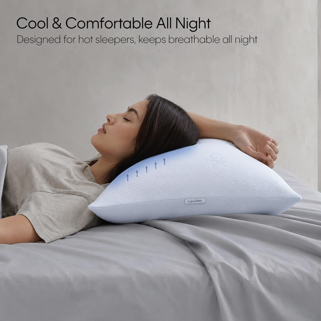 Calvin Klein Adjustable Shredded Memory Foam Blend Bed Pillow, Queen Size