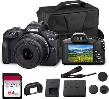 Canon EOS R100 Mirrorless Camera with RF-S 18-45mm Lens Bundle