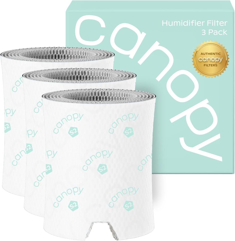 Canopy Original Bedside Humidifier Filter 2.0, 3-Pack, 6-Week Replacement