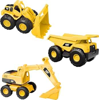 Cat Construction 7″ Dump Truck, Loader & Excavator toys Combo Pack