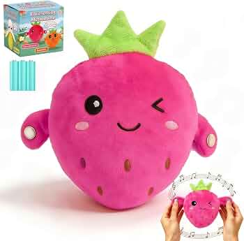 Child Musical Sensory Toy,Interactive Plush Toy with Sounds,Strawberry Doll