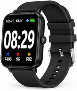 Choiknbo Smart Watch Fitness Tracker for Men Women with Pedometer Step Counter Tracker for Walking, Heart Rate Monitor, Sleep Monitor, Blood Oxygen, Senior Friendly, IP68 Waterproof