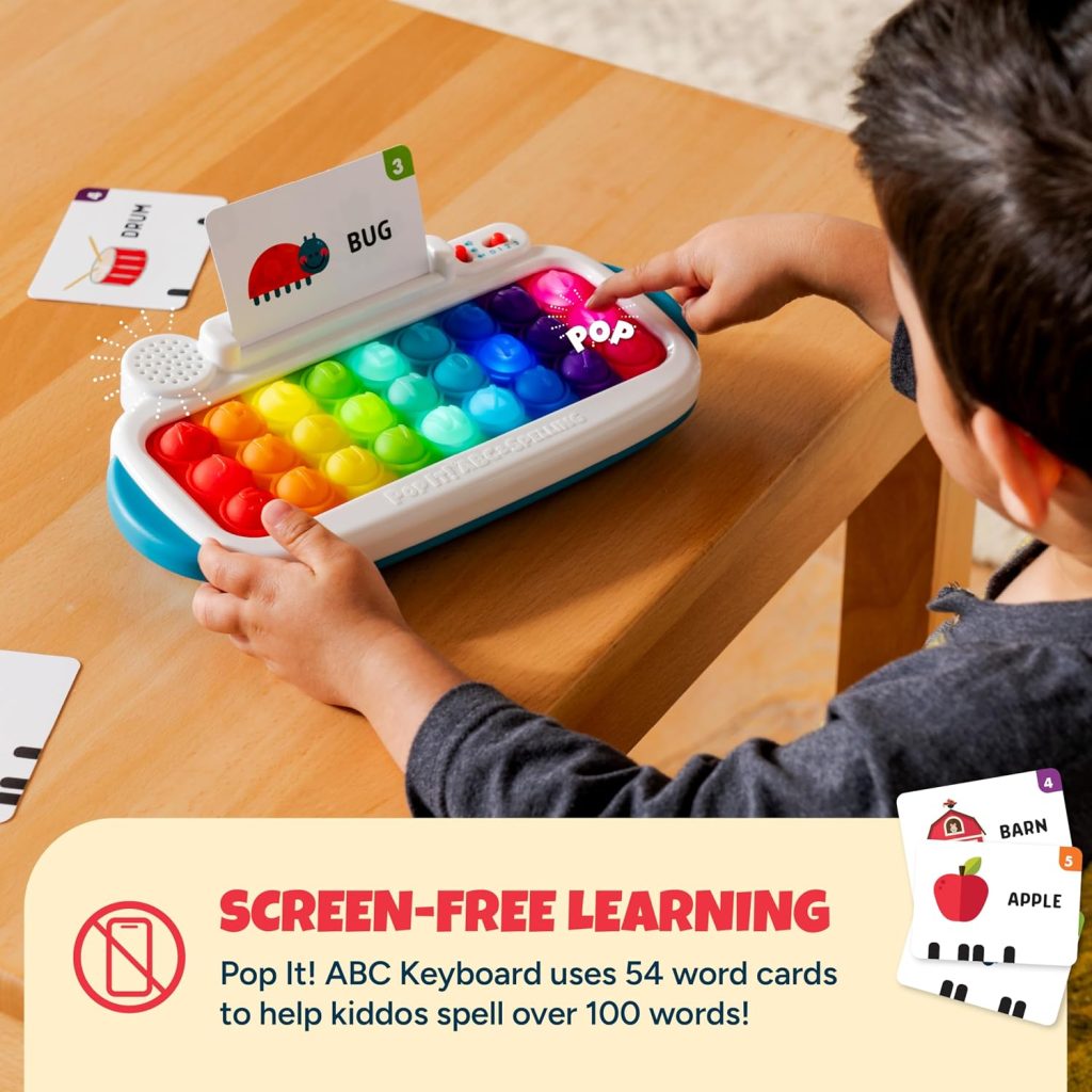 Chuckle & Roar Pop it! ABC & Spelling Keyboard, Optical Reader, 100+ Words