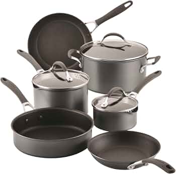 Circulon A1 Series Induction Pots and Pans Cookware Set, 9-Piece, Graphite