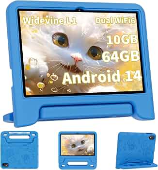 COLORROOM 10-inch Kids Tablet – Android 15 – 64GB – Blue