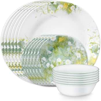 Corelle Beverly 18-Piece Round Dinnerware Set, Service for 6