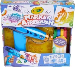Crayola Marker Airbrush Spray Art Kit, Arts & Crafts Toys, Holiday Gift