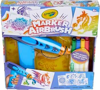 Crayola Marker Airbrush Spray Art Kit, Arts & Crafts Toys, Holiday Gift