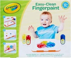 Crayola Mess Free Finger Painting Station, Toddler Washable Finger Painting