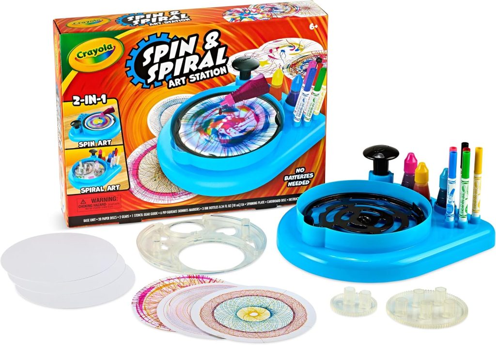 Crayola Spin & Spiral Art Station, Spin Art Machine, Arts & Crafts for Kids