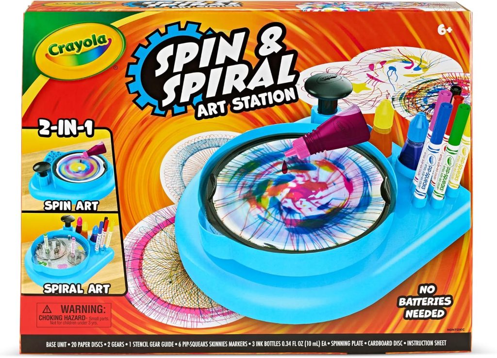 Crayola Spin & Spiral Art Station, Spin Art Machine, Arts & Crafts for Kids