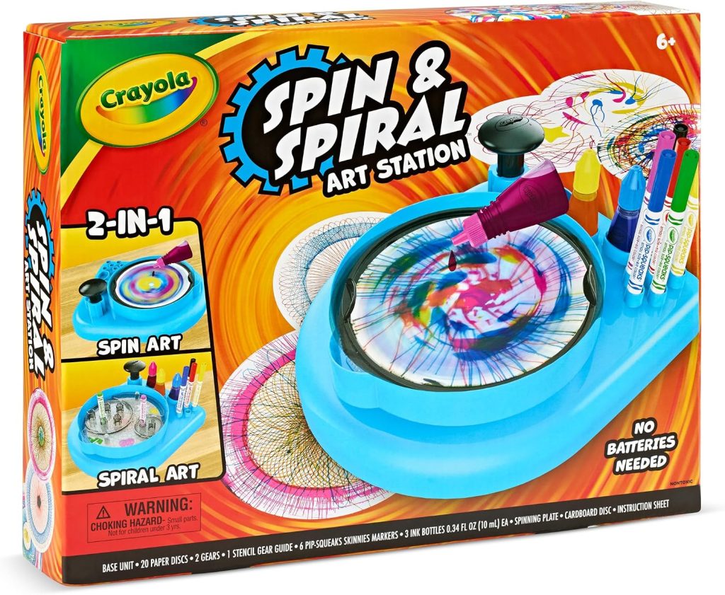 Crayola Spin & Spiral Art Station, Spin Art Machine, Arts & Crafts for Kids