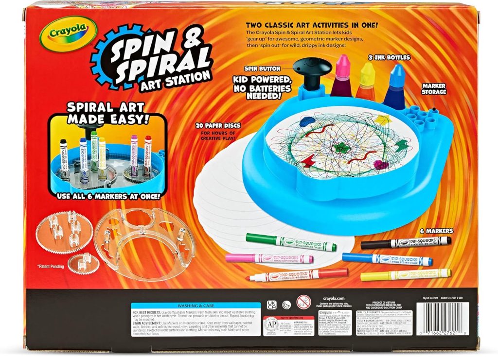 Crayola Spin & Spiral Art Station, Spin Art Machine, Arts & Crafts for Kids