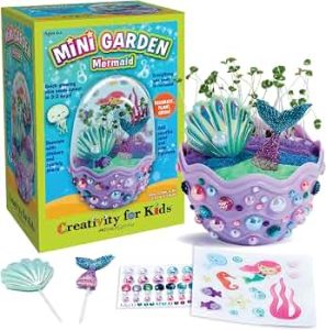 Creativity for Kids Mini Garden: Mermaid Terrarium Kit – Mermaid Gifts for Girls, Crafts and Toys, Stocking Stuffers for Kids (Ages 6+)