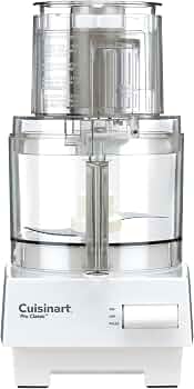 Cuisinart 7-Cup Pro Classic Food Processor, 600-Watt Motor, Vegetable Chopper & Blender for Mincing, Dicing, Shredding, Puree & Kneading Dough, DLC-10SYP1, White