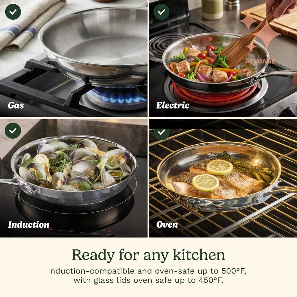 Cuisinart Chef’s Classic 11-Piece Stainless Steel Cookware Set, 77-11G
