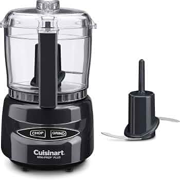 Cuisinart Mini-Prep Plus Food Processor, 24-Ounce Mini Food Processor to Chop Herbs, Vegetables, and Hard Cheese, 24-Ounce Work Bowl, Reversible Stainless Steel Blade, DLC-2AMGSLT, Dark Grey