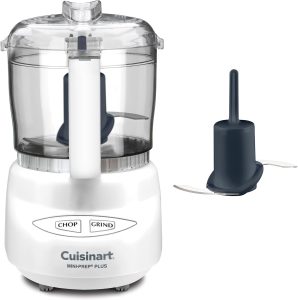 Cuisinart Mini-Prep Plus Food Processor, 3 Cup Mini Food Processor to Chop Herbs, Vegetables, and Hard Cheese, 3 Cup Work Bowl, Reversible Stainless Steel Blade, DLC-2A, White