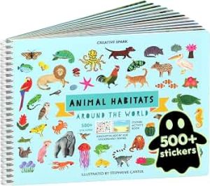 Cupkin Animal Habitats Sticker Book | 12 Coloring & Activity, 500+ Stickers