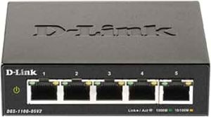 D-Link 5-Port Gigabit Smart Managed Ethernet Switch, L2, VLANs, QoS, IGMP Snooping, LAG, Web UI, Sturdy Metal with Shielded Ports, Desktop, Fanless, NDAA/TAA, Lifetime Product Coverage (DGS-1100-05V2)