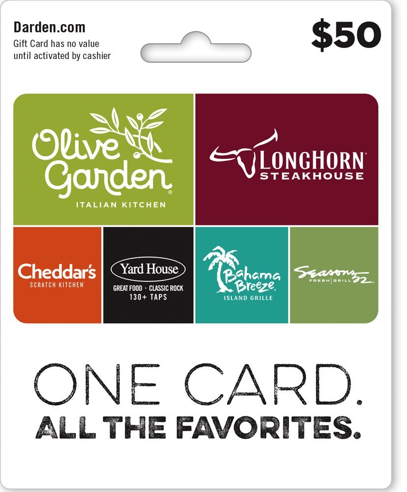 Darden Restaurants Physical Gift Card – $50