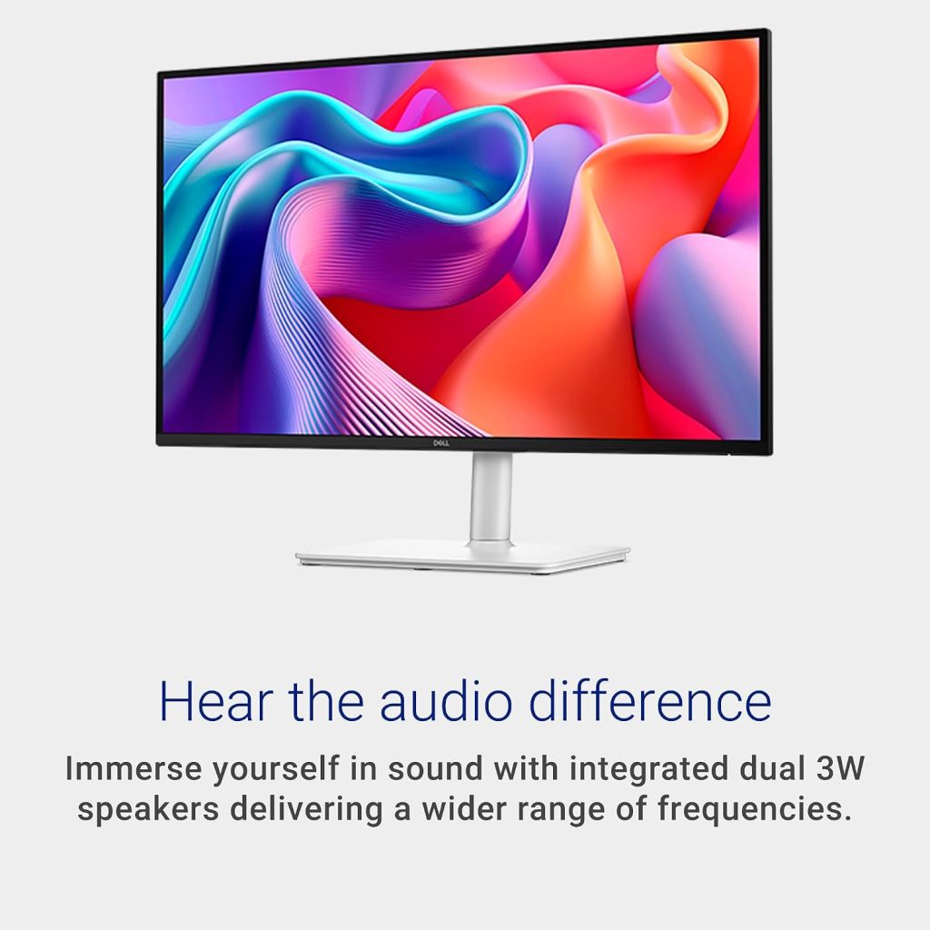 Dell 27 Plus QHD Monitor – S2725DSM – 27-inch QHD (2560×1440) 144Hz 1ms Display, 2 x 3W Speakers, HDMI/DisplayPort 1.4 Connectivity, Height/Tilt/Pivot/Swivel Adjustability, AMD FreeSync – Ash White