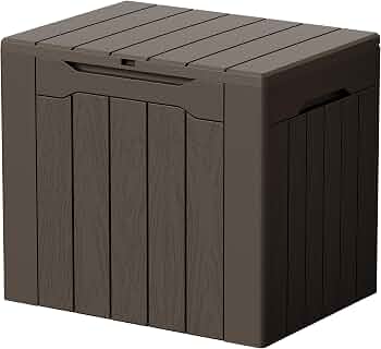Devoko 29 Gallon Deck Box, Waterproof Resin Outdoor Storage Box