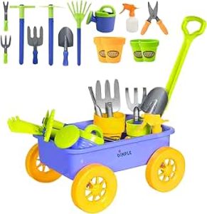 Dimple Garden Wagon & Tools Toy Set, Kids Gardening Set, Sturdy & Durable