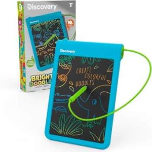 Discovery™ Bright Doodles LCD Art Tablet – Mess-Free Colorful Drawing Pad & Tethered Stylus| Widescreen Display| LCD Writing Tablet for Kids| Arts & Crafts Toy| Toddler Learning Toy| Doodle Board Gift