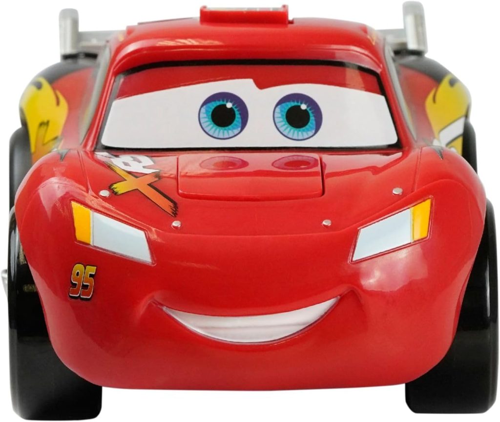 Disney Store Official Lightning McQueen Push & Go Talking Vehicle – Engaging Toy for Kids – Drive & Learn with Iconic Pixar Character for Hours of Fun