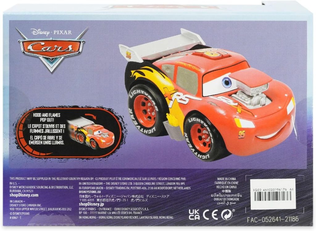 Disney Store Official Lightning McQueen Push & Go Talking Vehicle – Engaging Toy for Kids – Drive & Learn with Iconic Pixar Character for Hours of Fun