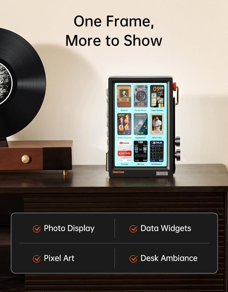 Divoom Times Frame 10.1-Inch WiFi 6 Digital Picture Frame & Desk Display