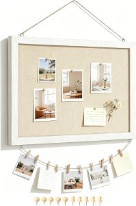 DOLLAR BOSS Double-Sided Bulletin Boards with Linen, 16″x12″ 1PC Cork Board